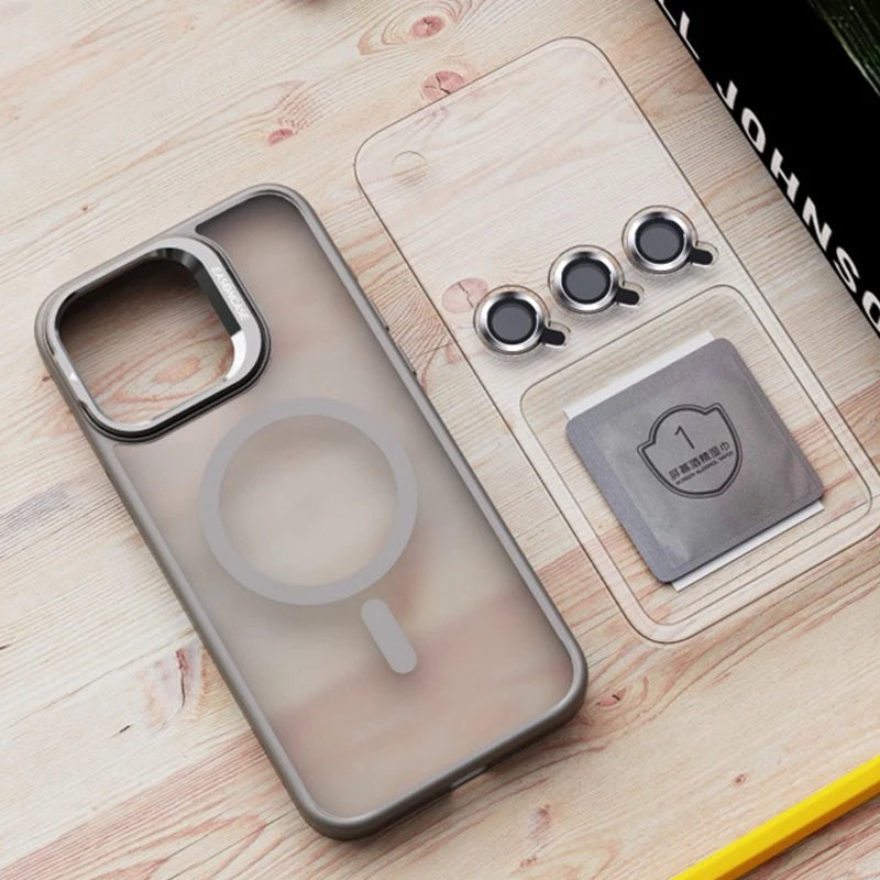 Metal Lens holder Magnetic Phone Case