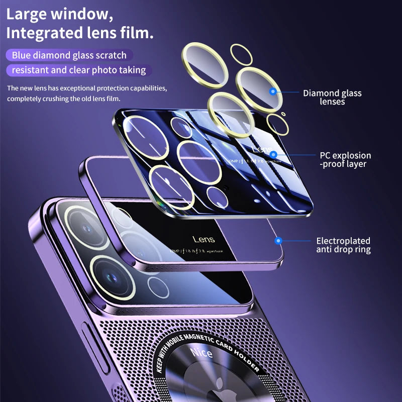 Latest Titanium Ultra-thin Ice Sense Cooling Mesh Phone Case